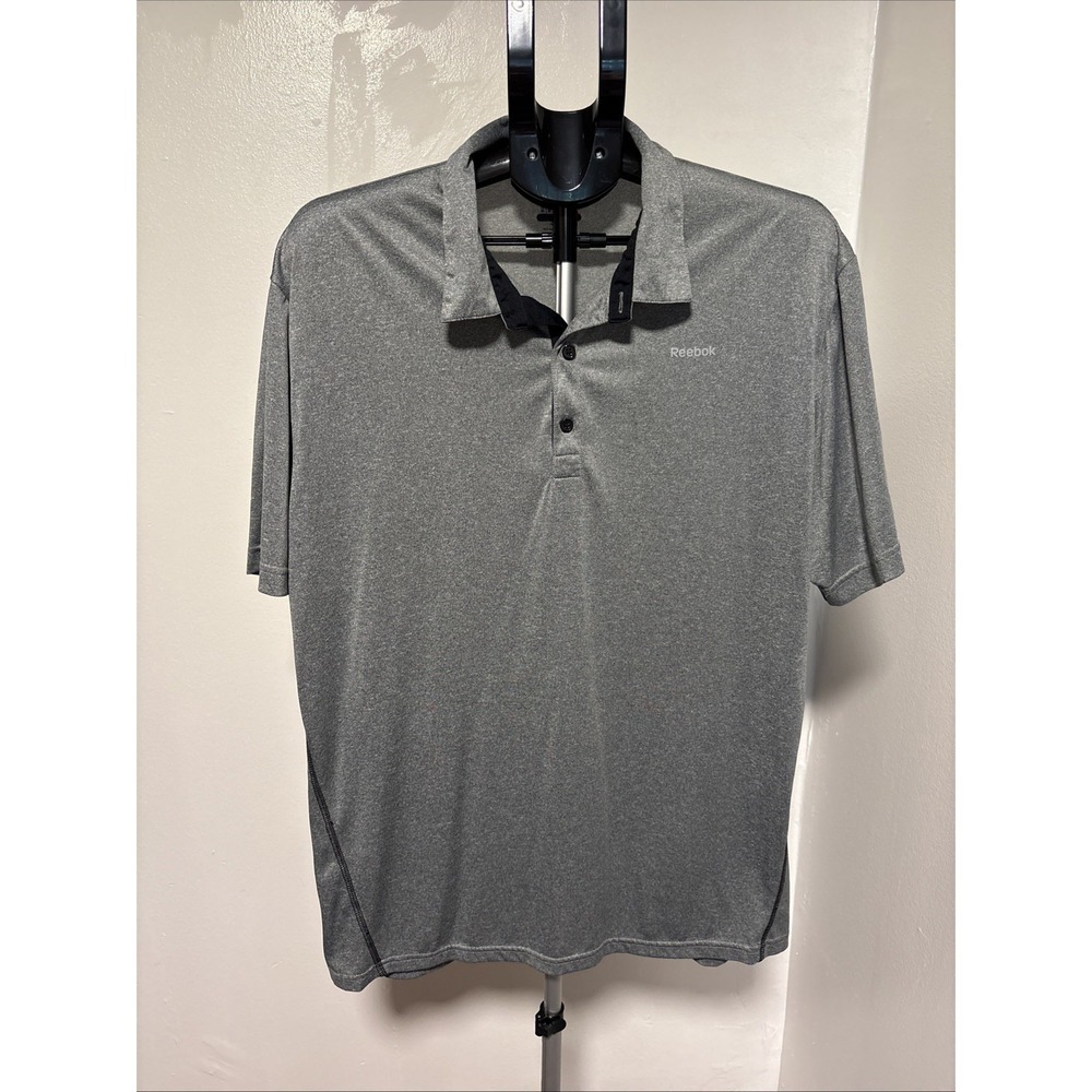 REEBOK Polo Golf Shirt Adult X-LARGE ‎ Gray with black